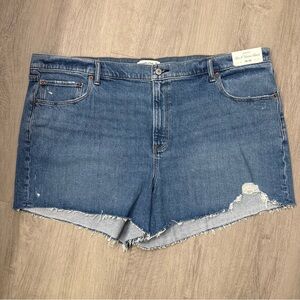 NWT Abercrombie High Rise 4 Inch Mom Shorts 22/36